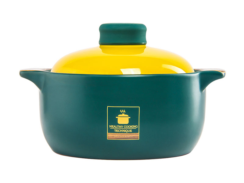 Stewed Pot - Peacock Green Wood - Yellow Cap