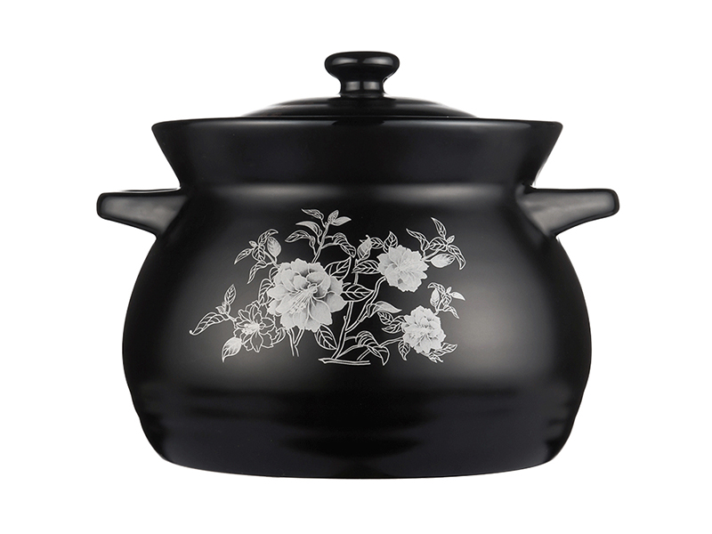 Soup Pot - White Flower