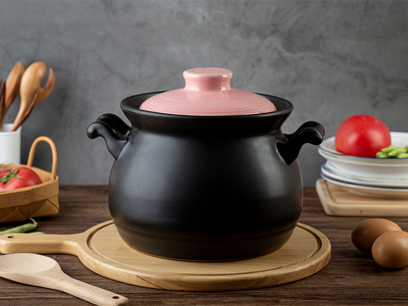 Soup pot - black - powder cover